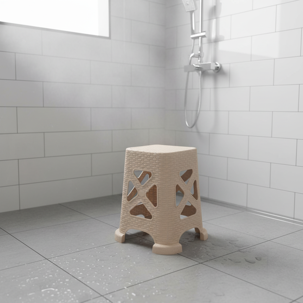 Rattan Big Stool Brown