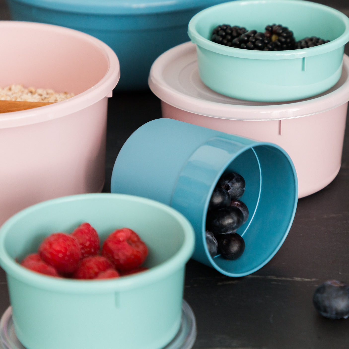 Plastic Storage Container With Lid 3.9L (Set of 3)