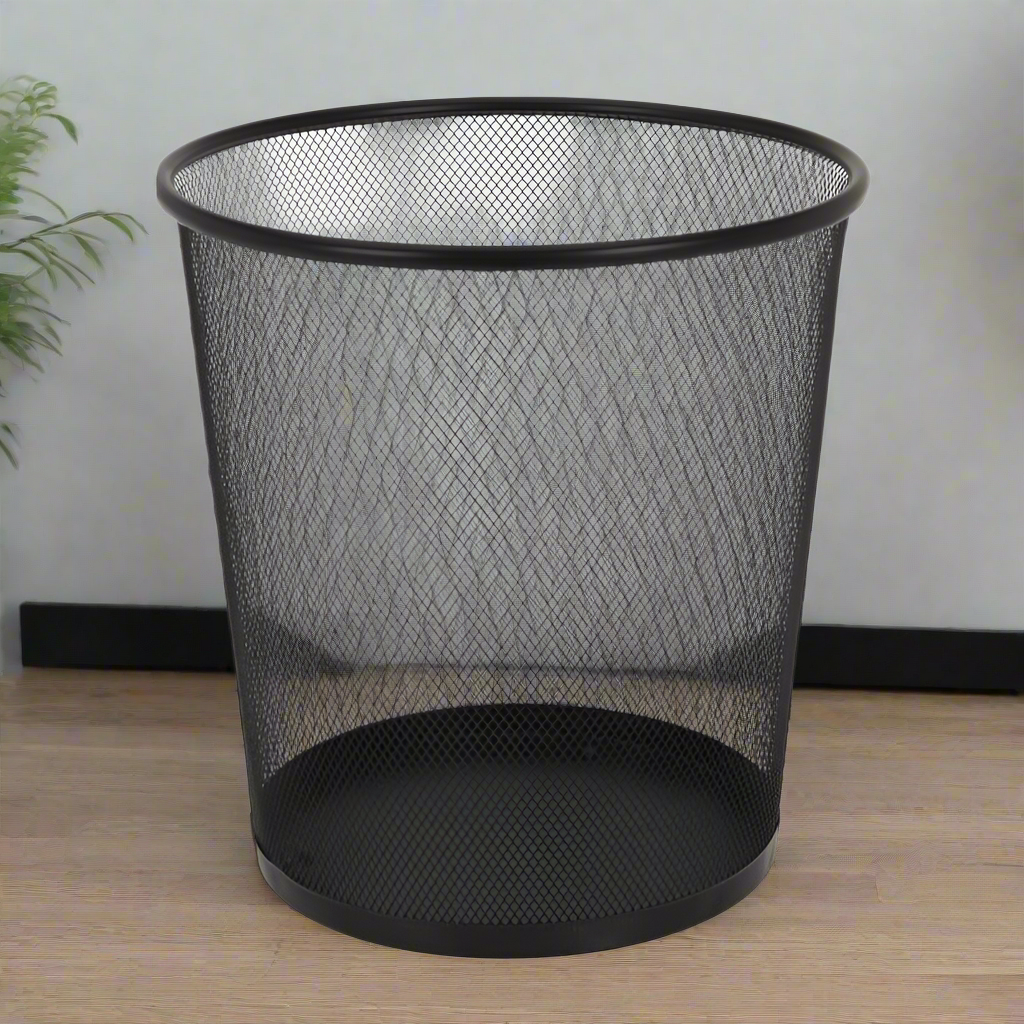 Paper Basket Metal Black 26.5