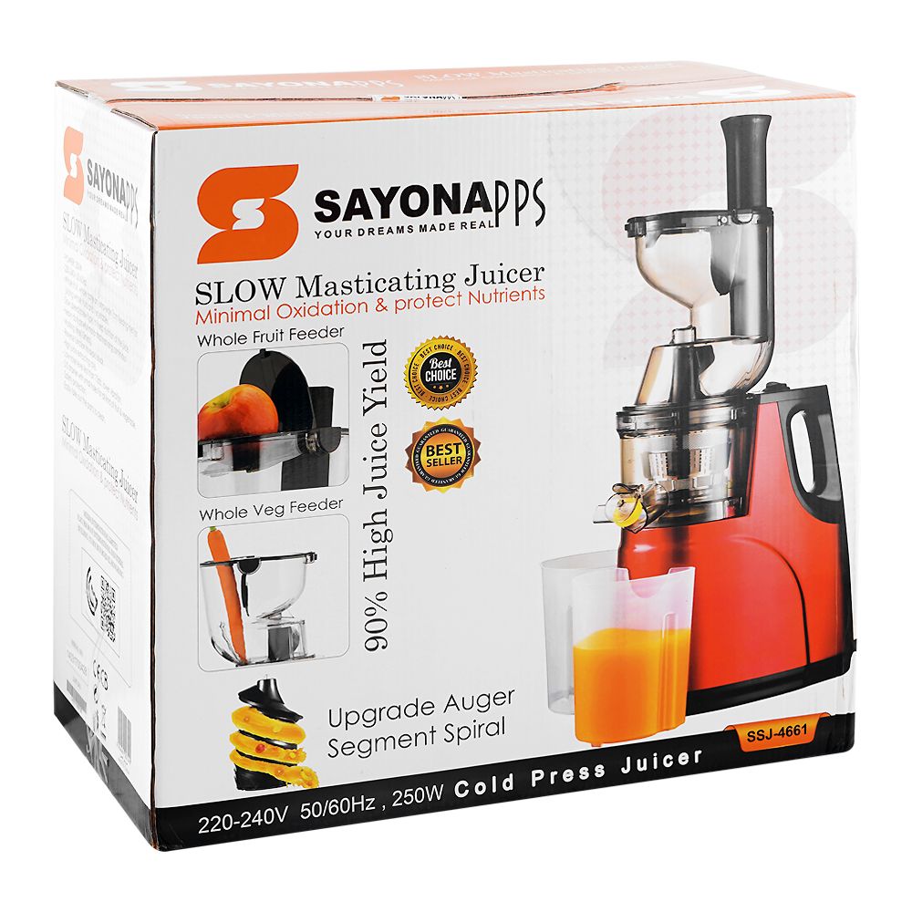 Sayona Slow Masticating Juicer