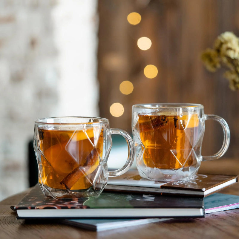 Set Of 2 Double Wall Cups 330ml