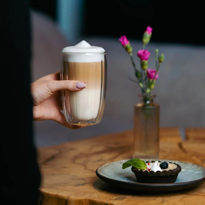 Set Of 2 Double Wall High Glasses 350ml