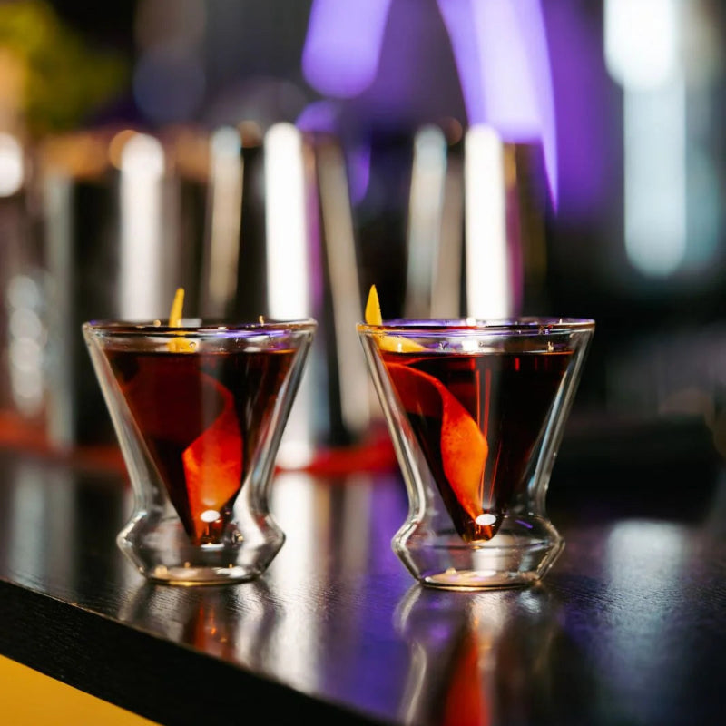 Set Of 2 Double Wall Glasses 155ml