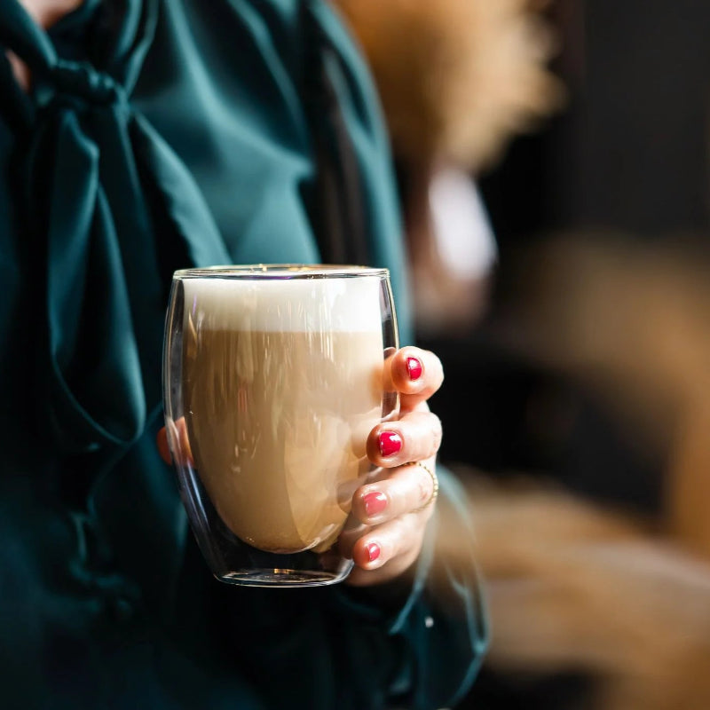 Set Of 2 High Double Wall Glasses 360ml