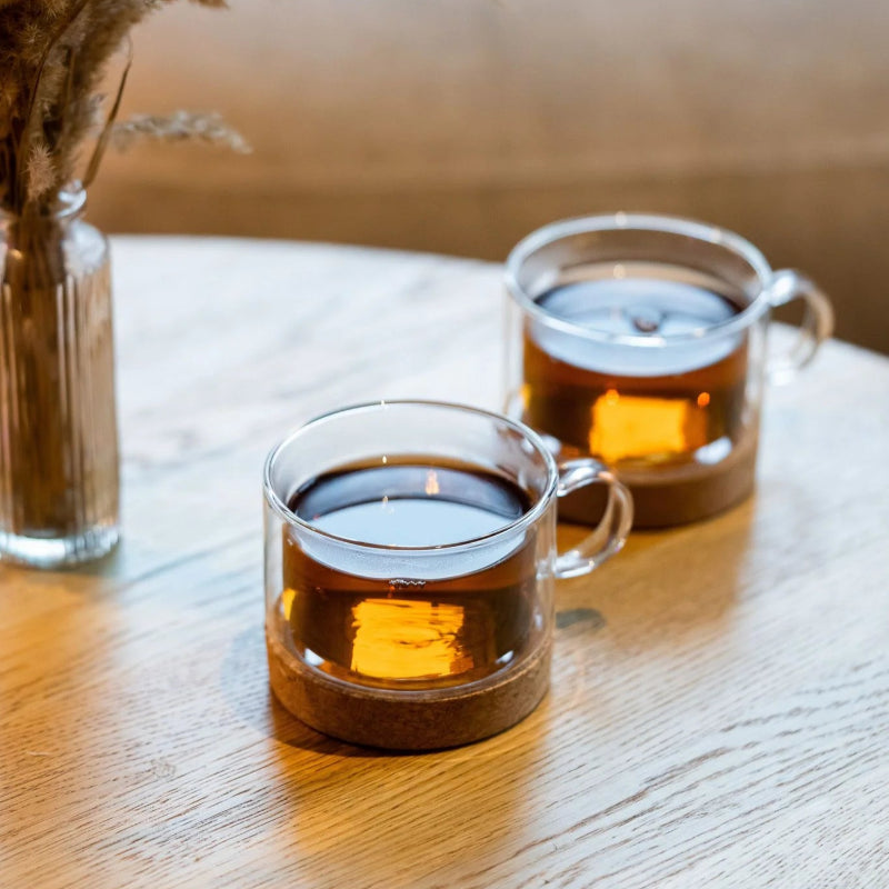 Set Of 2 Glasses With Cork Bottom 220ml