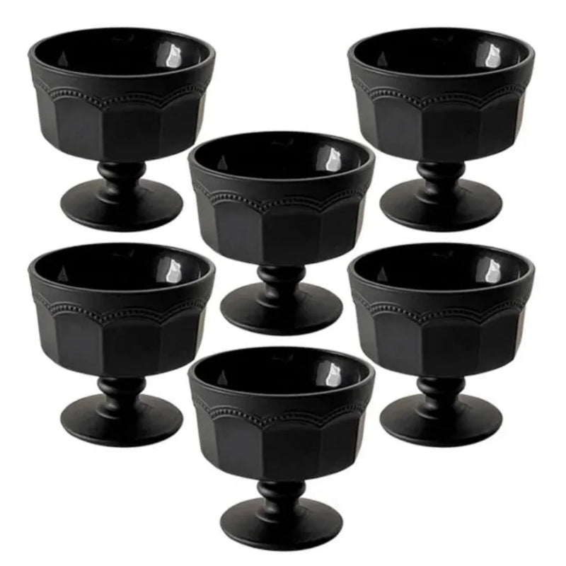 Ice Cream & Dessert Bowl Black 250ml (Set of 6)