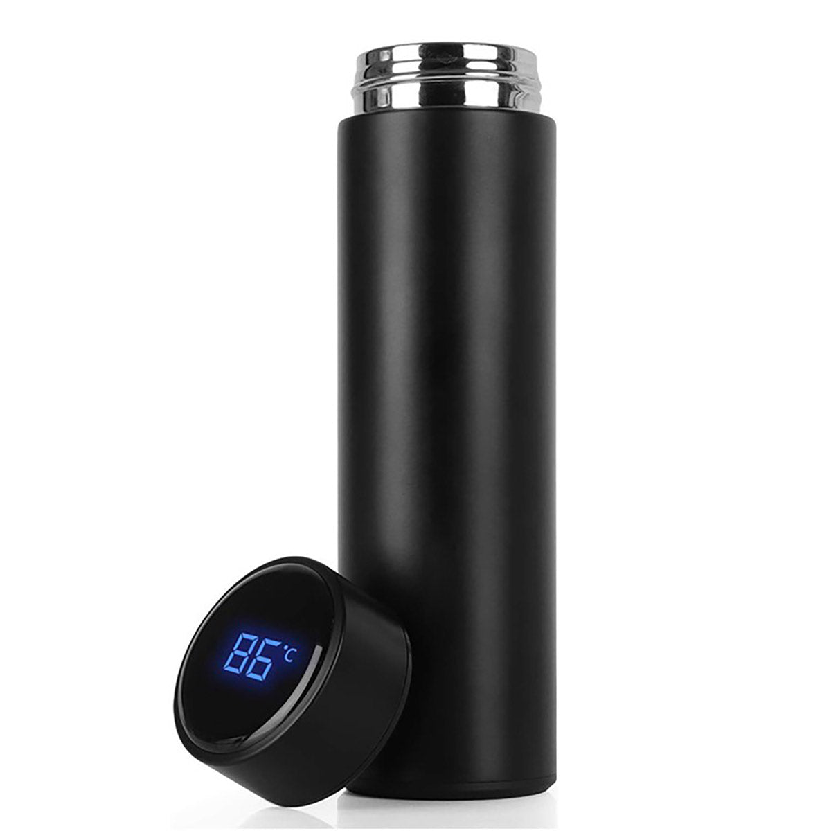 Digital Temperature Vacuum Flask Set Black