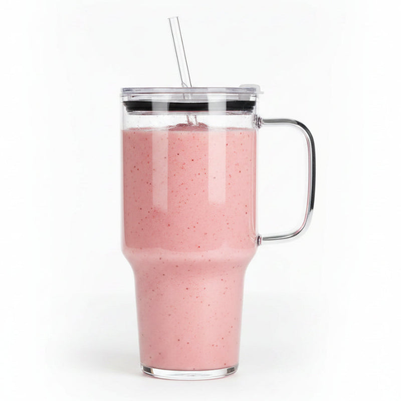 Danny Home Glass Tumbler With Straw 1L