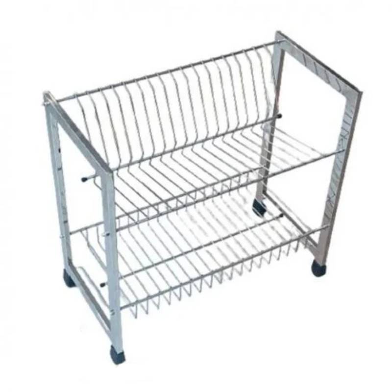 2-Layer Stainless Steel Plate Rack