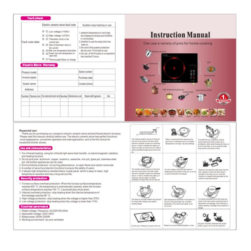 Premium Infrared Electric Stove/Cooker
