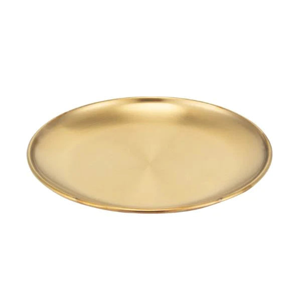 Gold Plated Stainless Steel Plate 23cm