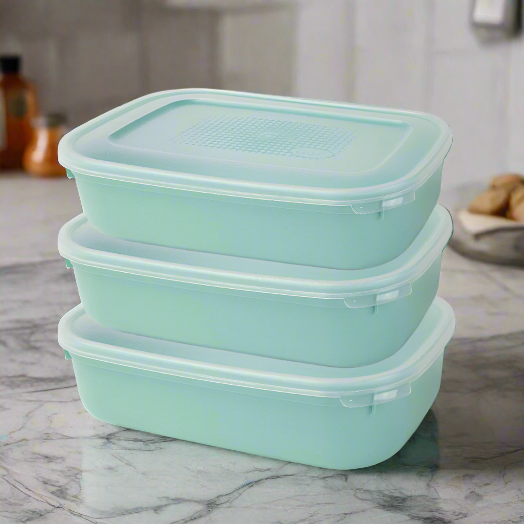 Plastic Storage Container 0.8L (Set of 3)