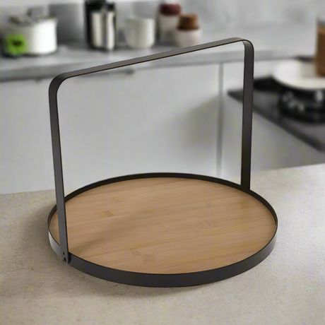 Serving Tray Bamboo With Metal