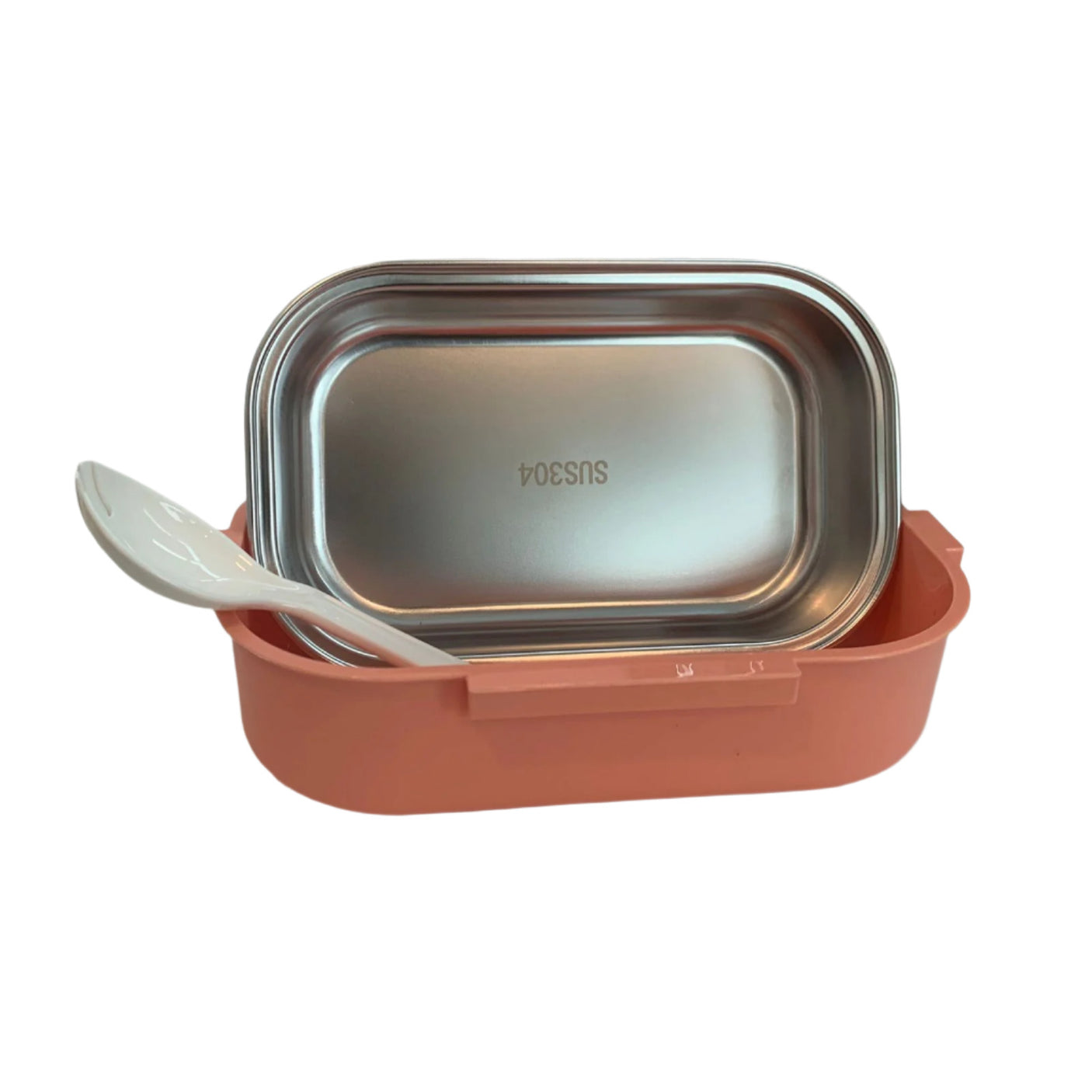 2 Compartment Insulated Lunch Box Stainless Steel