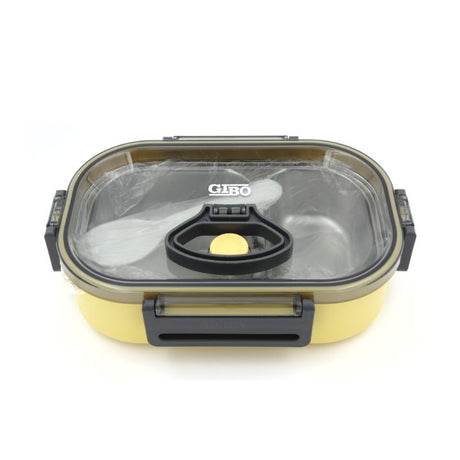 2 Compartment Insulated Lunch Box Stainless Steel