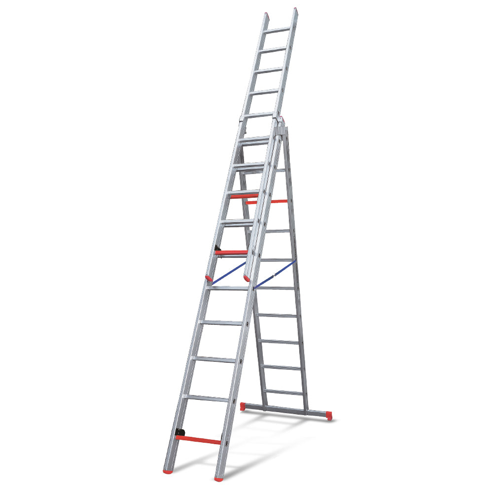 Aluminium Industrial Ladder 3*20 Stpes (3*6Mt) - A Type Premium