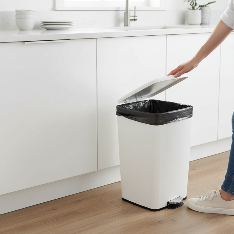 Pedal Bin 30L White
