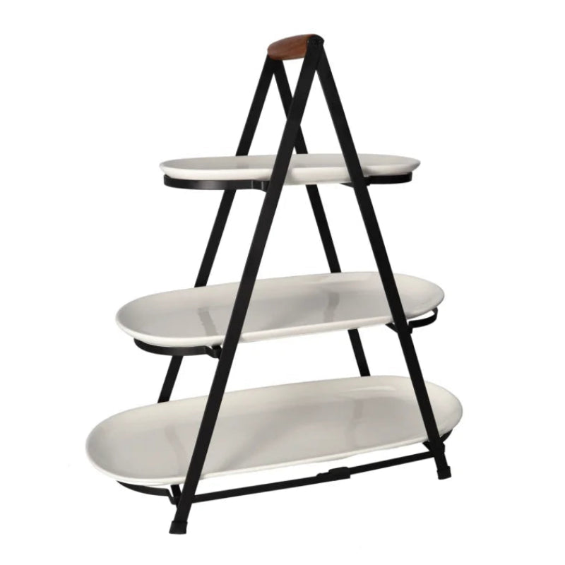 3 Tier Serving Platter With Stand (Set of 4pcs)