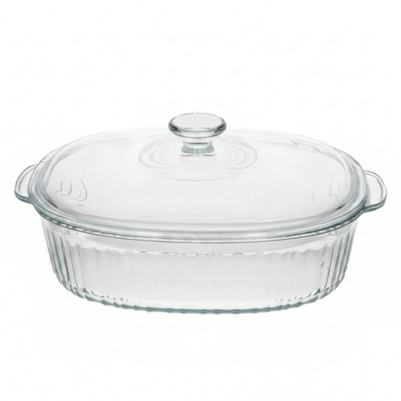 Borosilicate Oval Glass Casserole Dish 2.8L