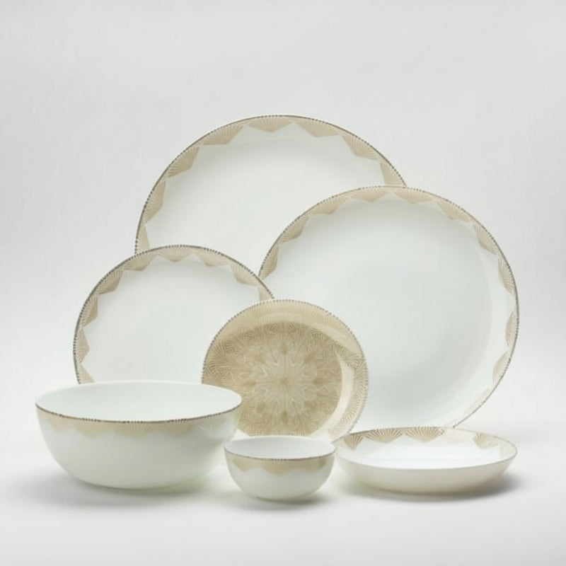 Golden Opal Dinner Set Gold (Set of 26pcs)