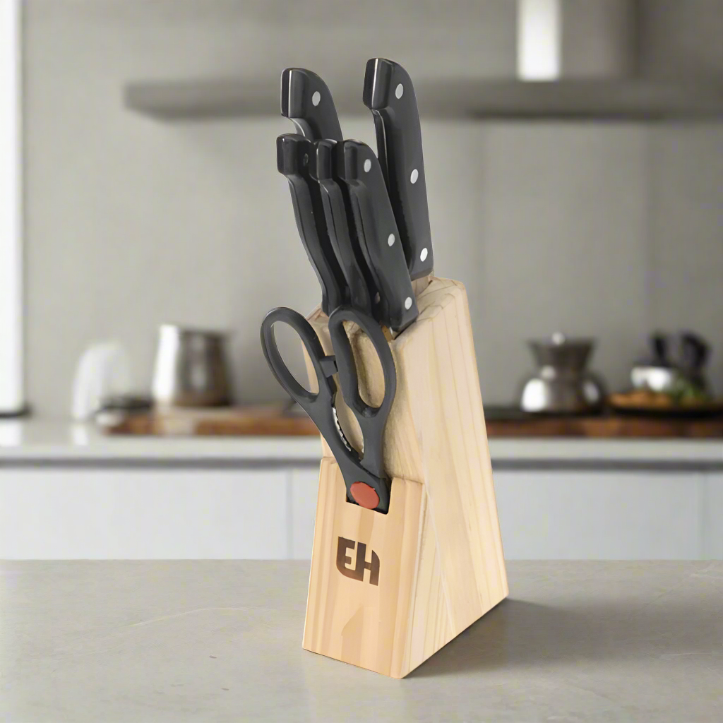 Knife Set In Wooden Block