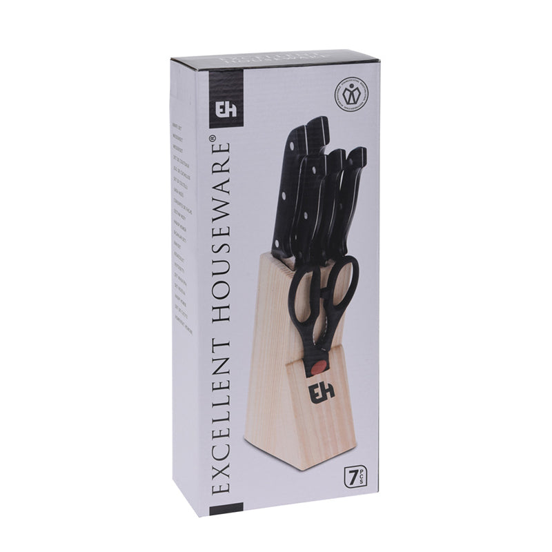 Knife Set In Wooden Block