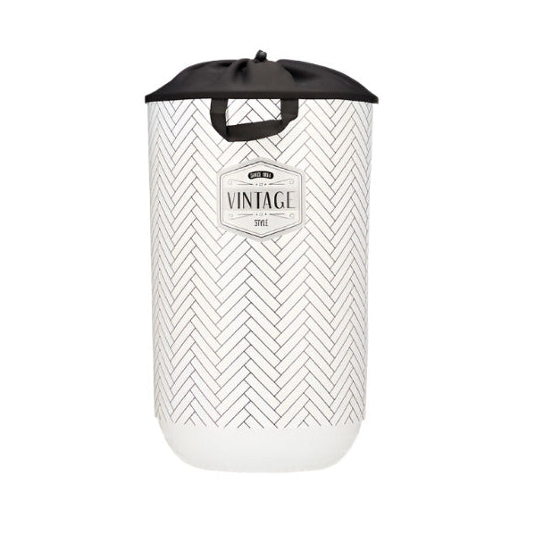 40L Plastic Laundry Basket With Fabric Closure