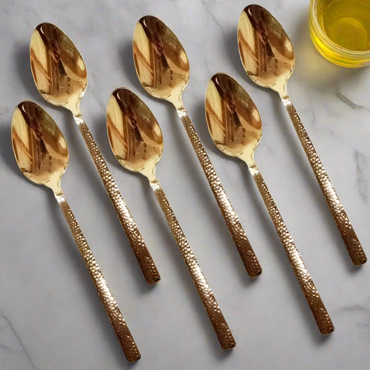 Table Spoon Set of 6pcs Gold