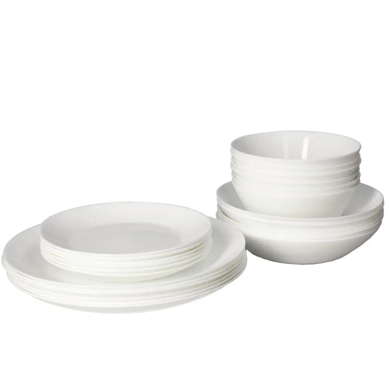 Opal Glass Dinner Set 24pcs White