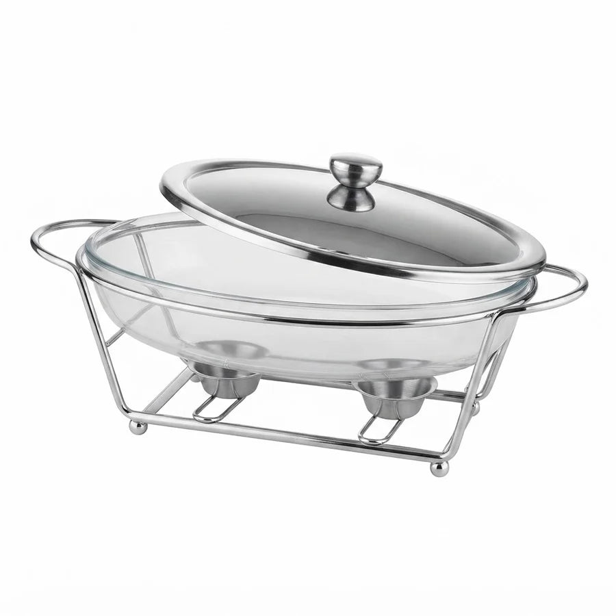Oval Burner Dish 3.0L Silver