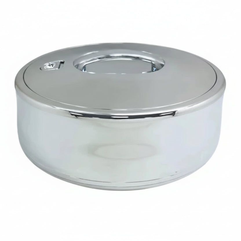 4 Ltr Round Silver Hotpot