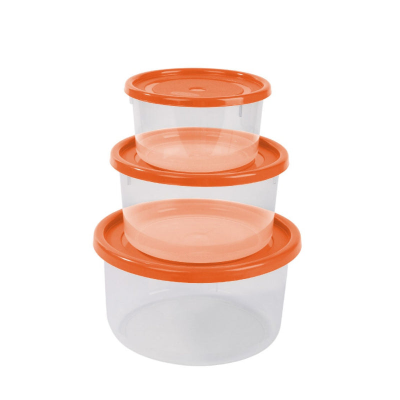 Plastic Storage Container With Lid 3.9L (Set of 3)