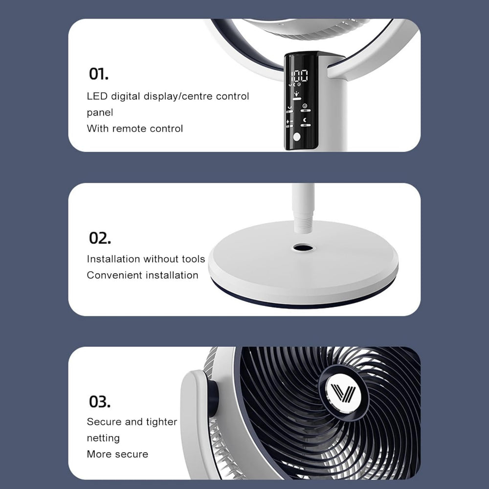 F3 Multi Functional Plug-In Standing Fan