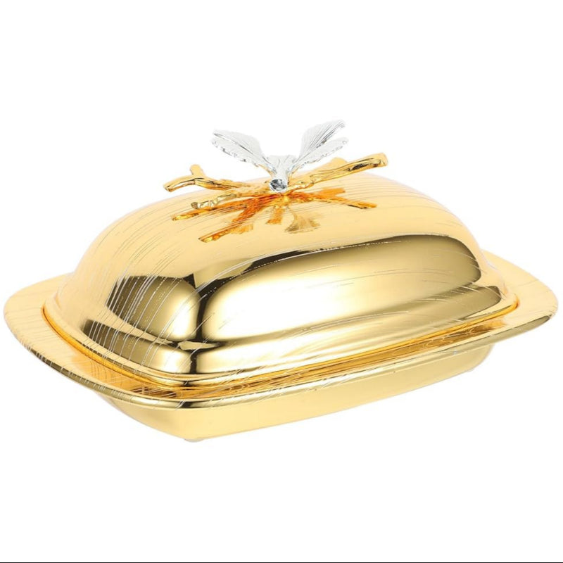 Butter Dish With Lid Gold