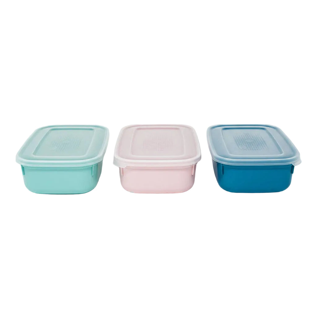 Food Storage Box Plastic 1.6L Set of 3pcs (Made in Portugal)