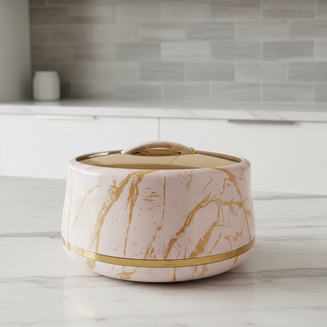 Hot Pot Food Server Gold/Marble 6L