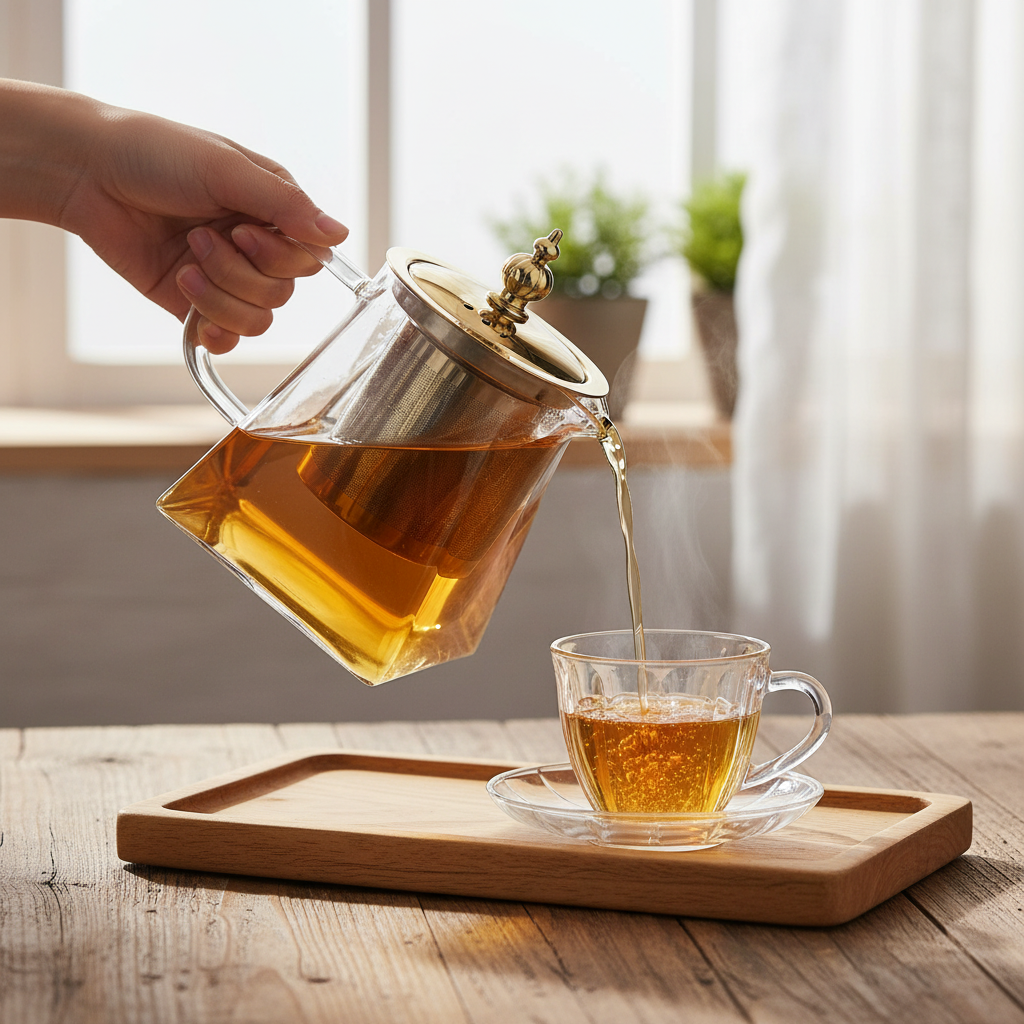 Glass Teapot With Stainless Steel Infuser 450ml