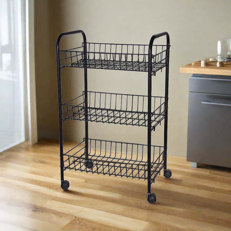 Kitchen Trolley With 3 Baskets