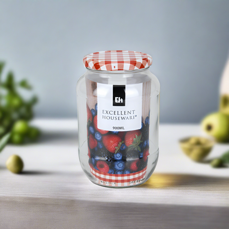 Glass Jar Metal Lid 900ml