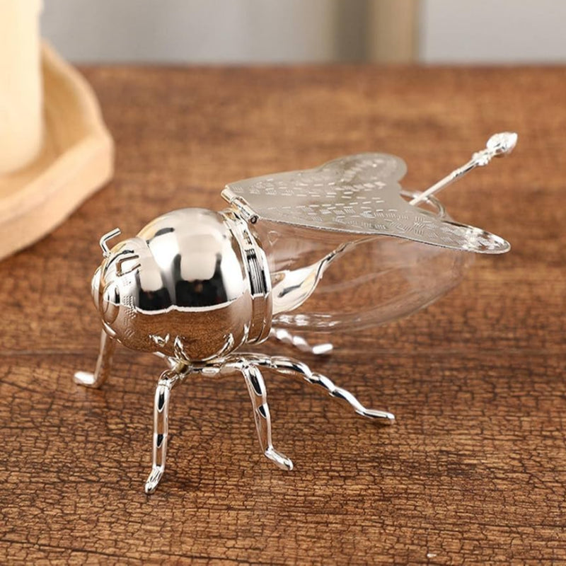 Silver Bee Sugar Pot