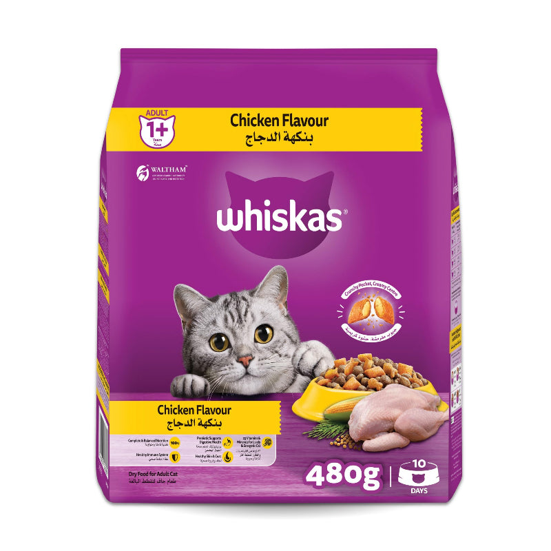 Whiskas Bag Chicken 1+ 480g (Pack of 18)
