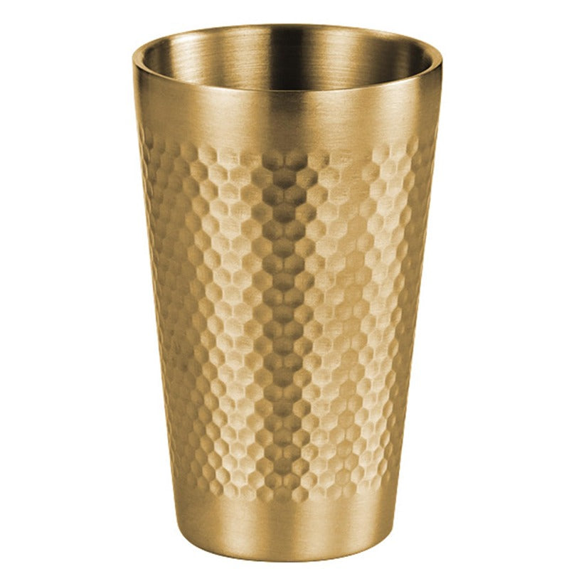 Stainless Steel Drinking Glass Gold 450ml