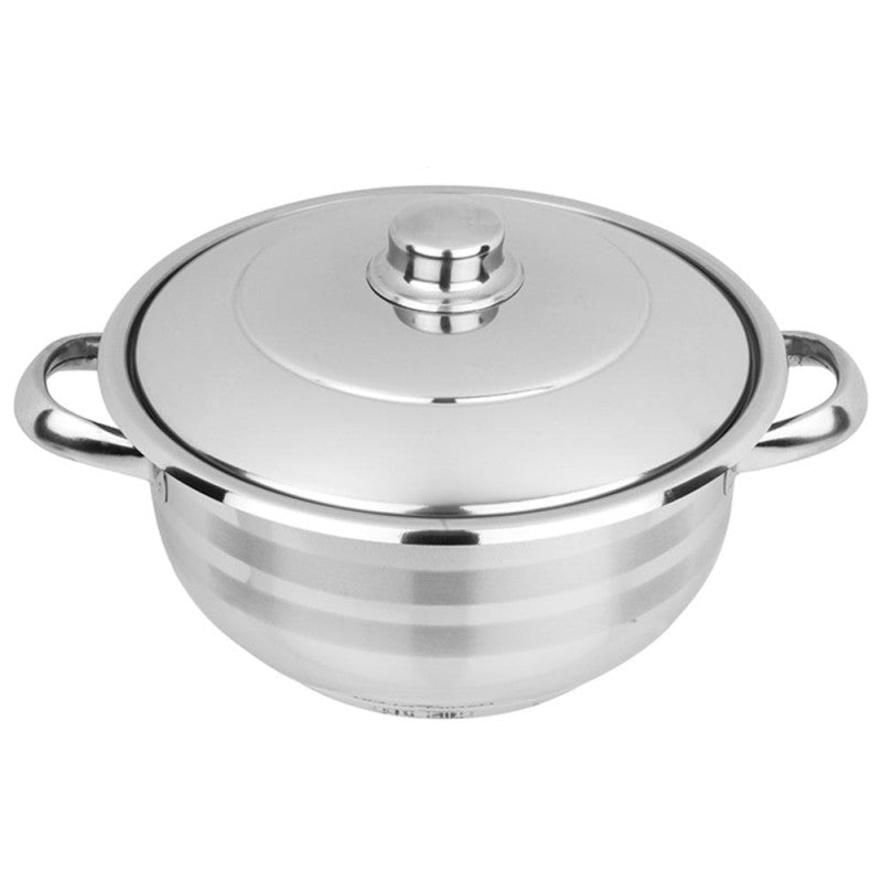 32cm stainless steel pot with domed lid and two side handles