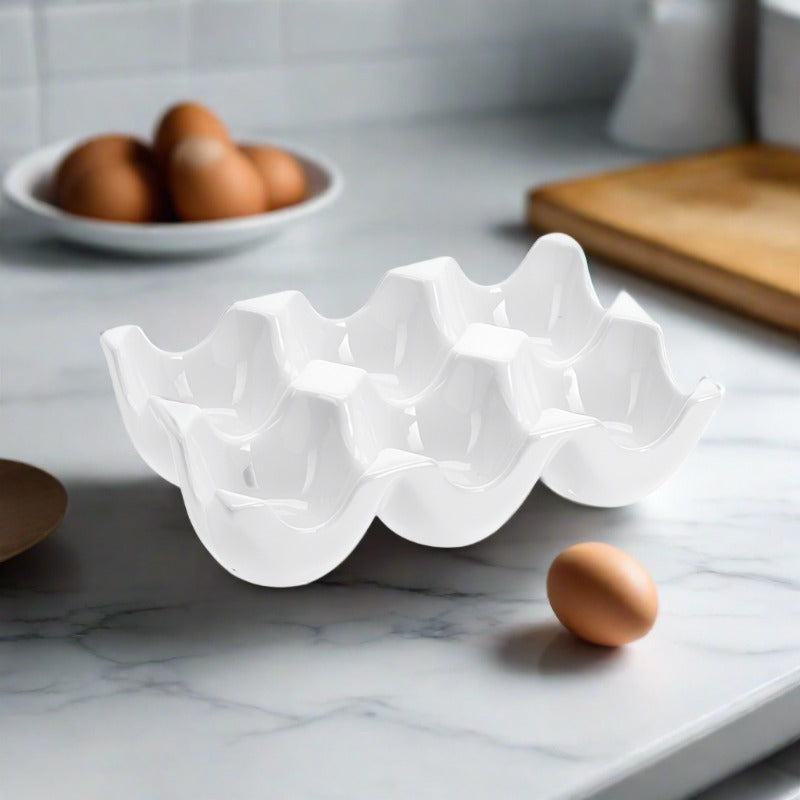 Egg Tray White Porcelain