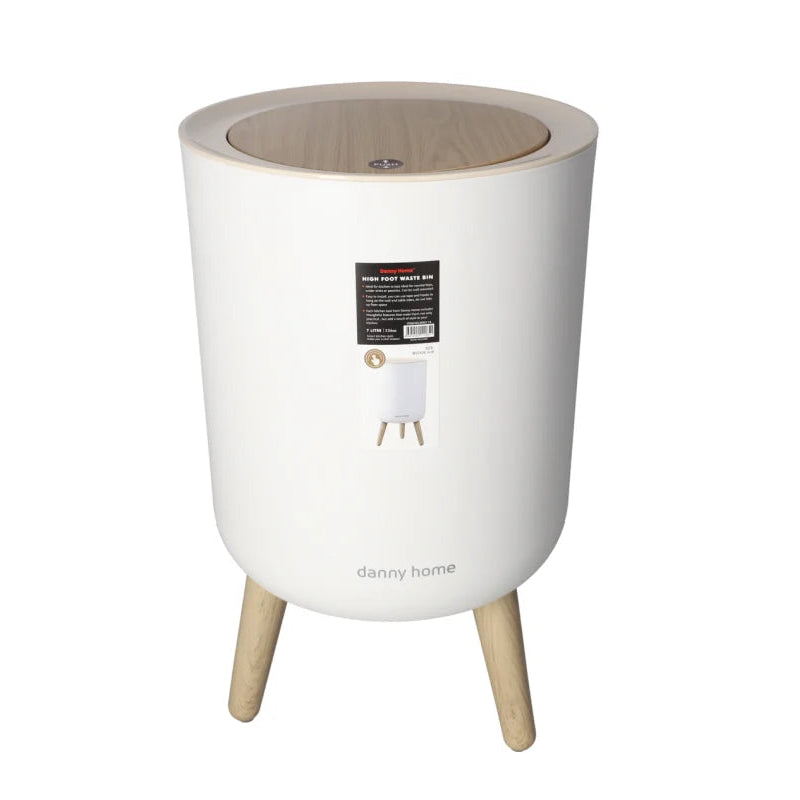 High Foot Plastic Waste Bin 7L