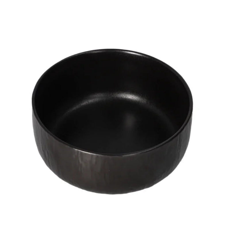 Ceramic Cereal Bowl Black 6"