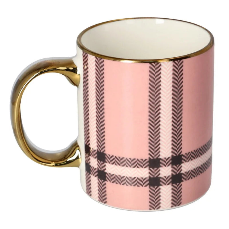 Ceramic Breakfast Coffee Mug Pink 350ml