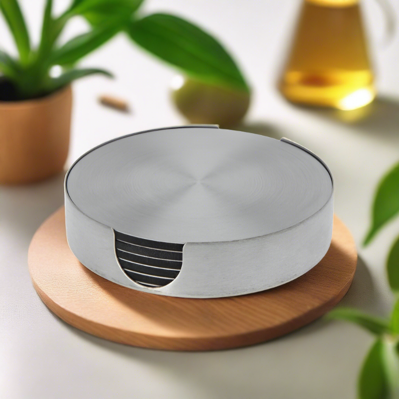 Tea Coaster With Holder (Set of 6)