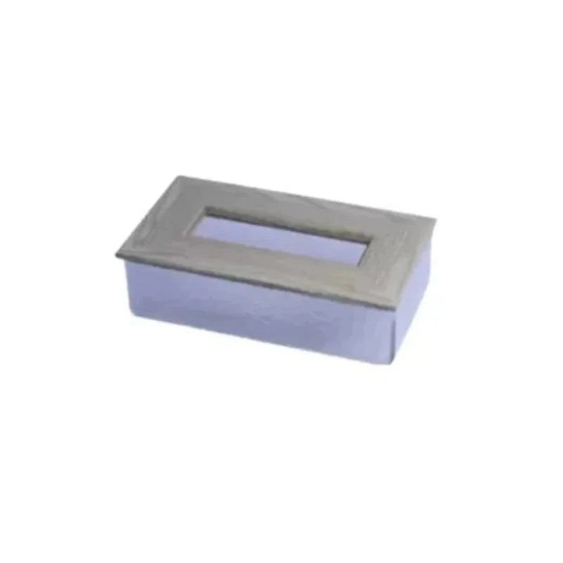 Plastic Tissue Box White With Wooden Lid by JB Saeed Studio Buy