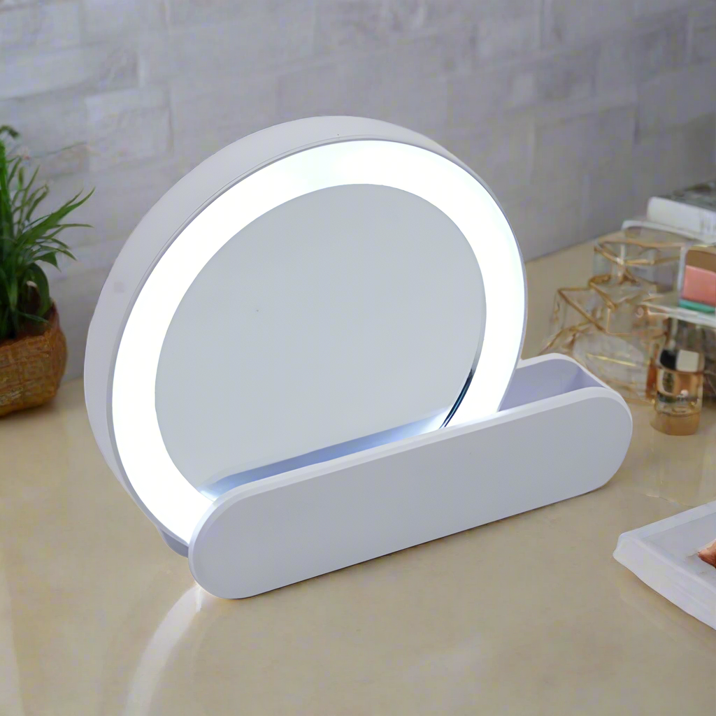 Abs Travel Mirror With Led and USB Cable
